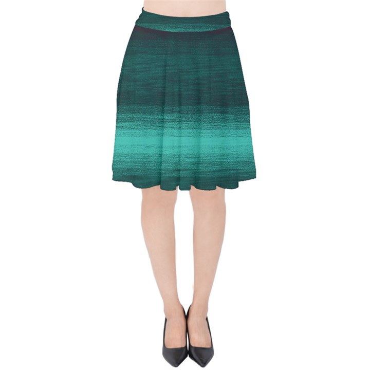 Ombre Velvet High Waist Skirt