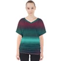 Ombre V-Neck Dolman Drape Top View1