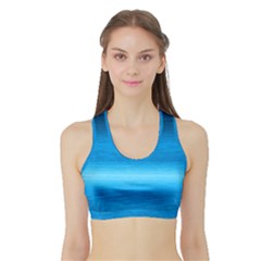 Ombre Sports Bra With Border by ValentinaDesign