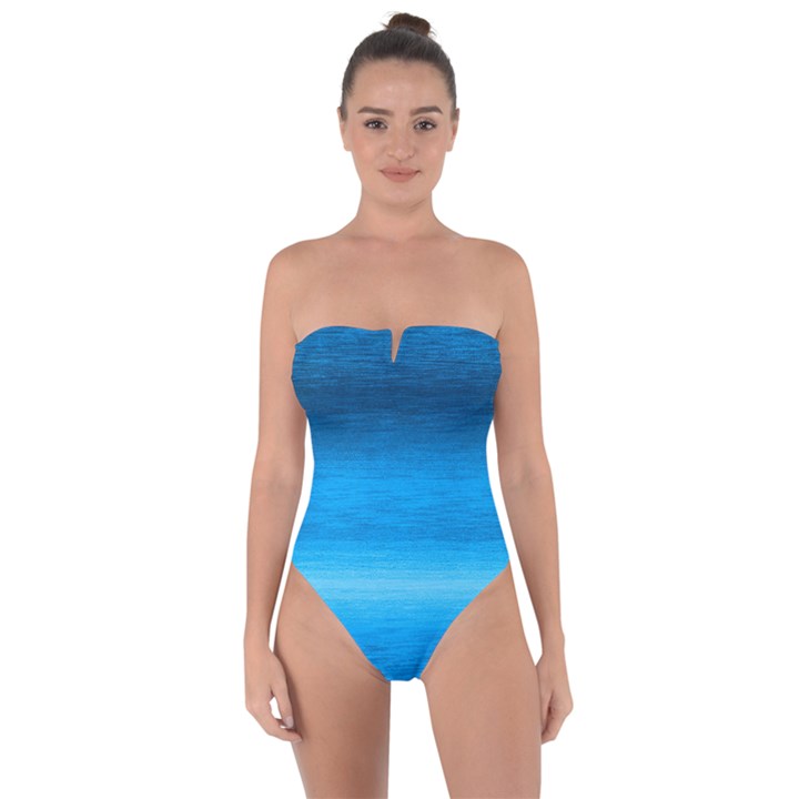 Ombre Tie Back One Piece Swimsuit