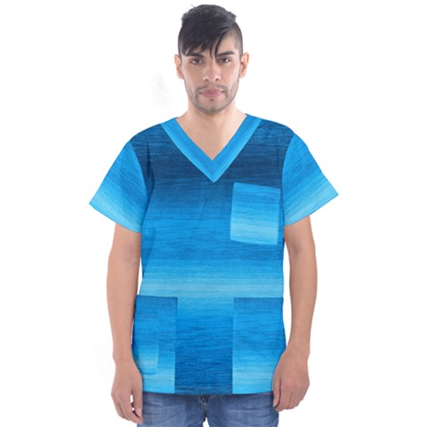 Ombre Men s V-neck Scrub Top by ValentinaDesign