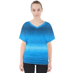 Ombre V-neck Dolman Drape Top