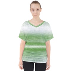 Ombre V-neck Dolman Drape Top