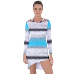 Ombre Asymmetric Cut-out Shift Dress