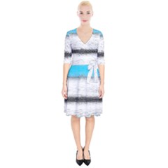 Ombre Wrap Up Cocktail Dress