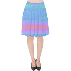 Ombre Velvet High Waist Skirt