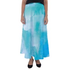 Ombre Flared Maxi Skirt