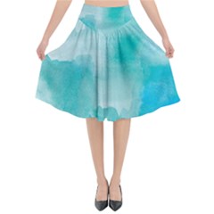 Ombre Flared Midi Skirt