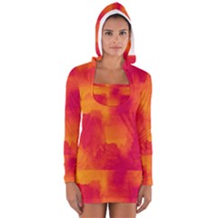 Ombre Long Sleeve Hooded T-shirt by ValentinaDesign