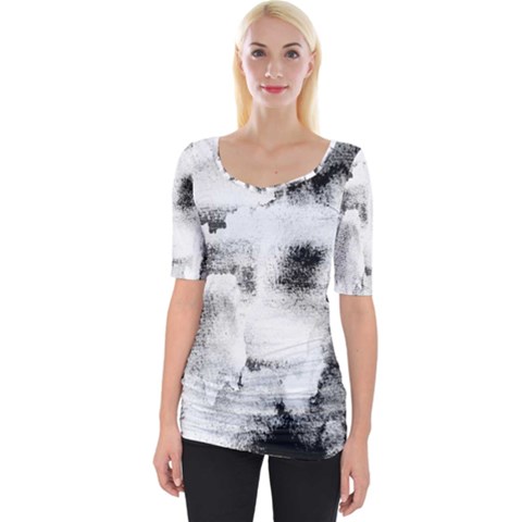 Ombre Wide Neckline Tee by ValentinaDesign