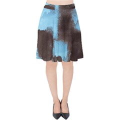 Ombre Velvet High Waist Skirt