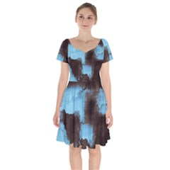 Ombre Short Sleeve Bardot Dress