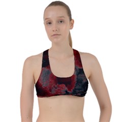 Ombre Criss Cross Racerback Sports Bra by ValentinaDesign