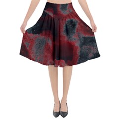 Ombre Flared Midi Skirt