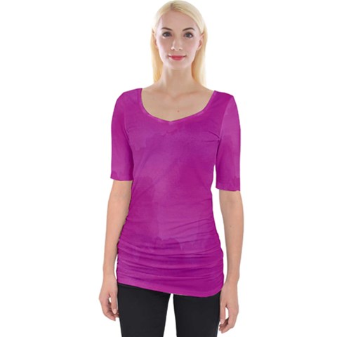 Ombre Wide Neckline Tee by ValentinaDesign