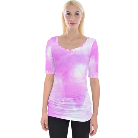 Ombre Wide Neckline Tee by ValentinaDesign