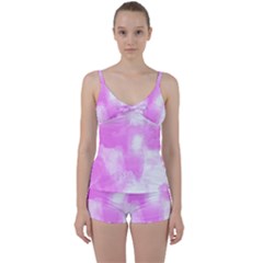 Ombre Tie Front Two Piece Tankini