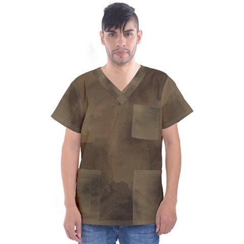 Ombre Men s V-neck Scrub Top by ValentinaDesign