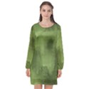 Ombre Long Sleeve Chiffon Shift Dress  View1