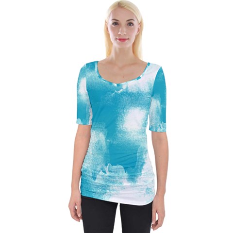 Ombre Wide Neckline Tee by ValentinaDesign