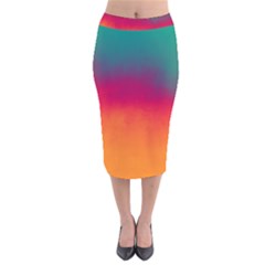 Ombre Velvet Midi Pencil Skirt by ValentinaDesign