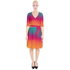 Ombre Wrap Up Cocktail Dress