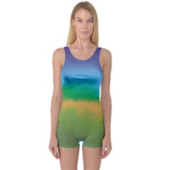 Ombre One Piece Boyleg Swimsuit by ValentinaDesign