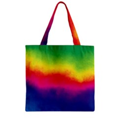 Ombre Zipper Grocery Tote Bag by ValentinaDesign