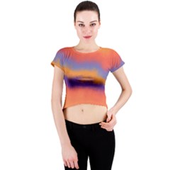 Ombre Crew Neck Crop Top by ValentinaDesign