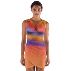 Ombre Wrap Front Bodycon Dress by ValentinaDesign