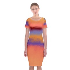 Ombre Classic Short Sleeve Midi Dress by ValentinaDesign