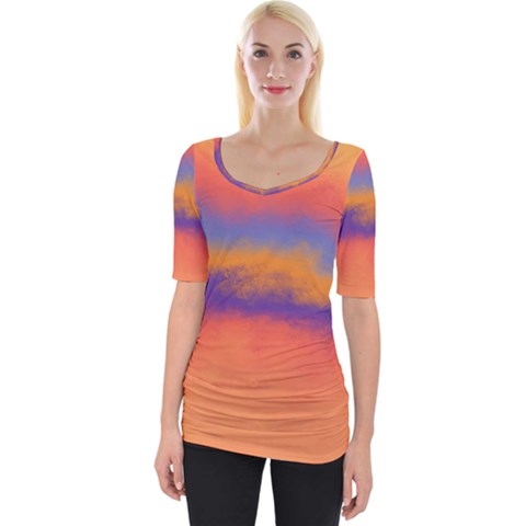 Ombre Wide Neckline Tee by ValentinaDesign