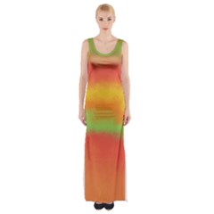 Ombre Maxi Thigh Split Dress by ValentinaDesign