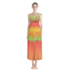 Ombre Button Up Chiffon Maxi Dress by ValentinaDesign