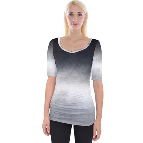 Ombre Wide Neckline Tee by ValentinaDesign