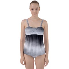 Ombre Twist Front Tankini Set