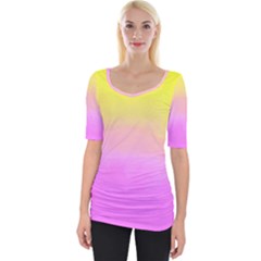 Ombre Wide Neckline Tee