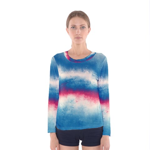 Ombre Women s Long Sleeve Tee by ValentinaDesign