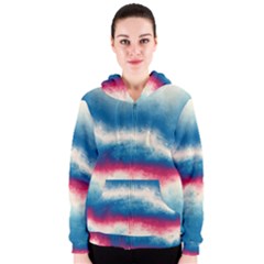 Ombre Women s Zipper Hoodie by ValentinaDesign