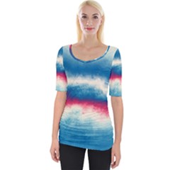 Ombre Wide Neckline Tee