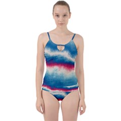 Ombre Cut Out Top Tankini Set