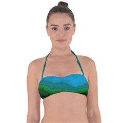 Ombre Halter Bandeau Bikini Top