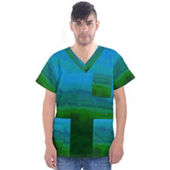 Ombre Men s V-neck Scrub Top