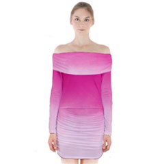 Ombre Long Sleeve Off Shoulder Dress by ValentinaDesign