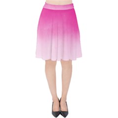 Ombre Velvet High Waist Skirt