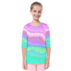 Ombre Kids  Quarter Sleeve Raglan Tee