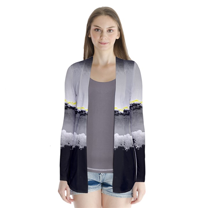 Ombre Drape Collar Cardigan