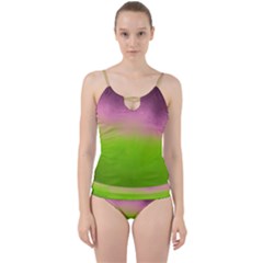 Ombre Cut Out Top Tankini Set