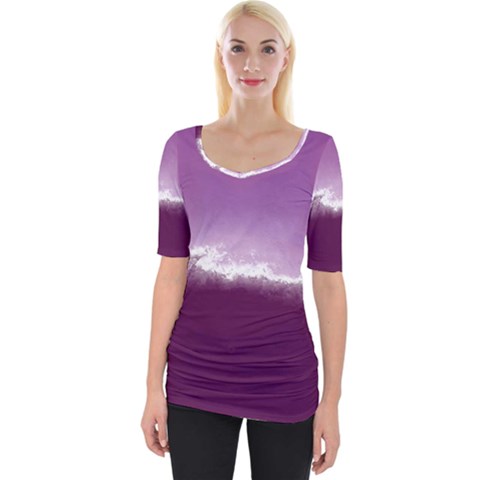 Ombre Wide Neckline Tee by ValentinaDesign