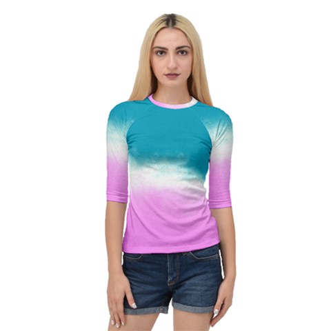 Ombre Quarter Sleeve Raglan Tee by ValentinaDesign